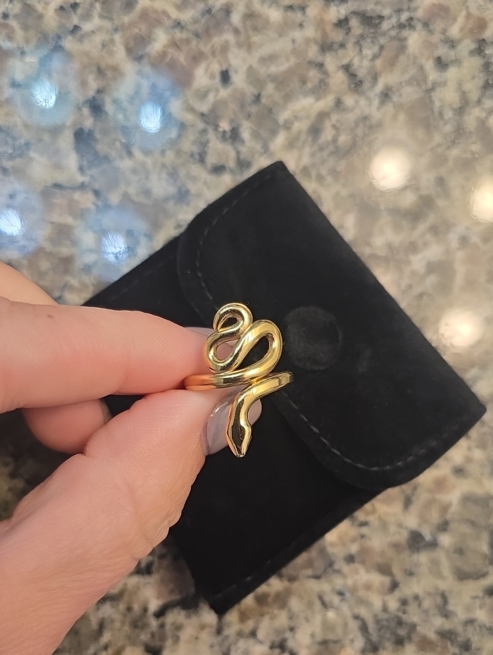 Plunder--Gold Snake Wrap Ring - Sculptural Statement
